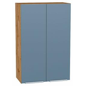 Шкаф верхний с 2-мя дверцами Фьюжн Silky Blue Дуб Вотан 920*600*320