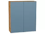 Шкаф верхний с 2-мя дверцами Фьюжн Silky Blue Дуб Вотан 920*800*320
