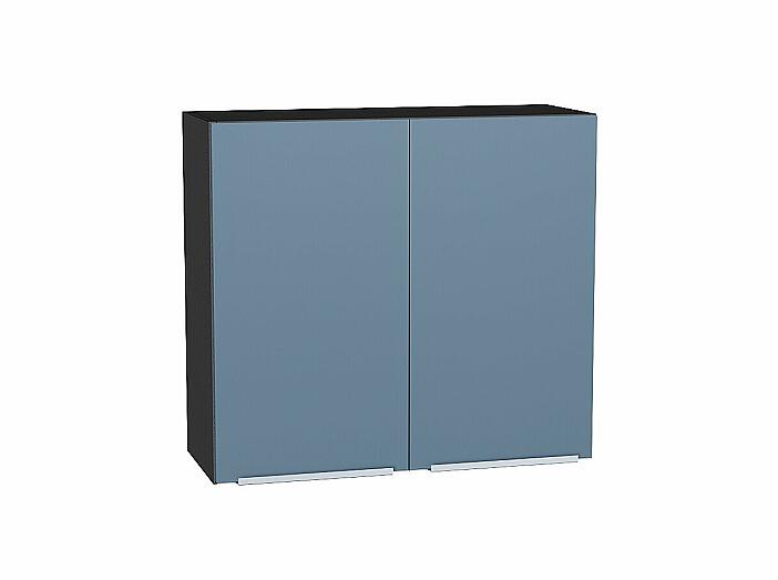 Шкаф верхний с 2-мя дверцами Фьюжн Silky Blue Graphite 716*800*320