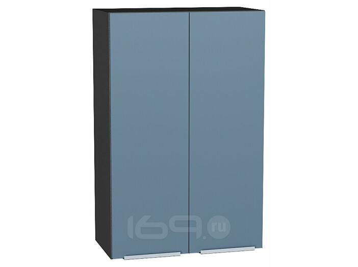 Шкаф верхний с 2-мя дверцами Фьюжн Silky Blue Graphite 920*600*320