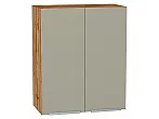 Шкаф верхний с 2-мя дверцами Фьюжн Silky Grey Дуб Вотан 716*600*320