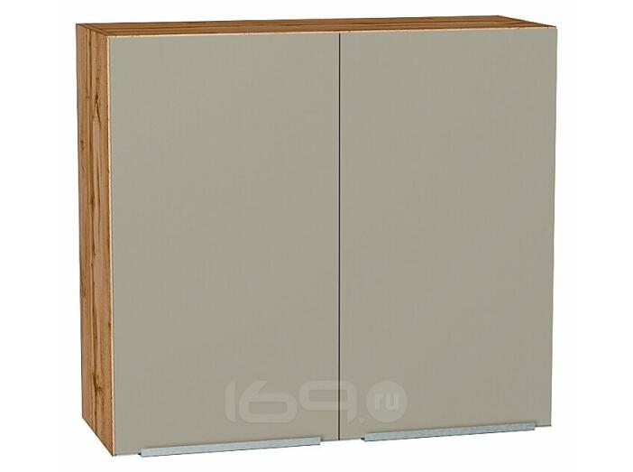 Шкаф верхний с 2-мя дверцами Фьюжн Silky Grey Дуб Вотан 716*800*320