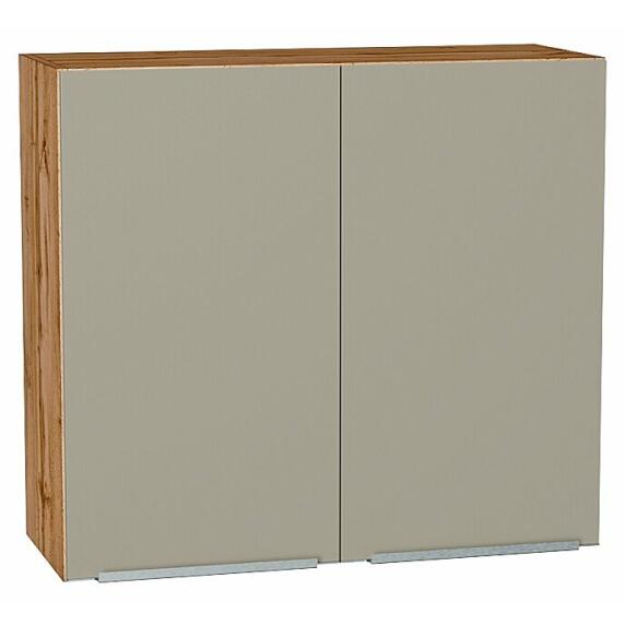 Шкаф верхний с 2-мя дверцами Фьюжн Silky Grey Дуб Вотан 716*800*320