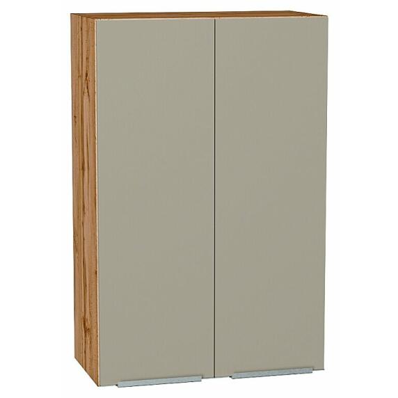 Шкаф верхний с 2-мя дверцами Фьюжн Silky Grey Дуб Вотан 920*600*320