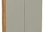 Шкаф верхний с 2-мя дверцами Фьюжн Silky Grey Дуб Вотан 920*600*320