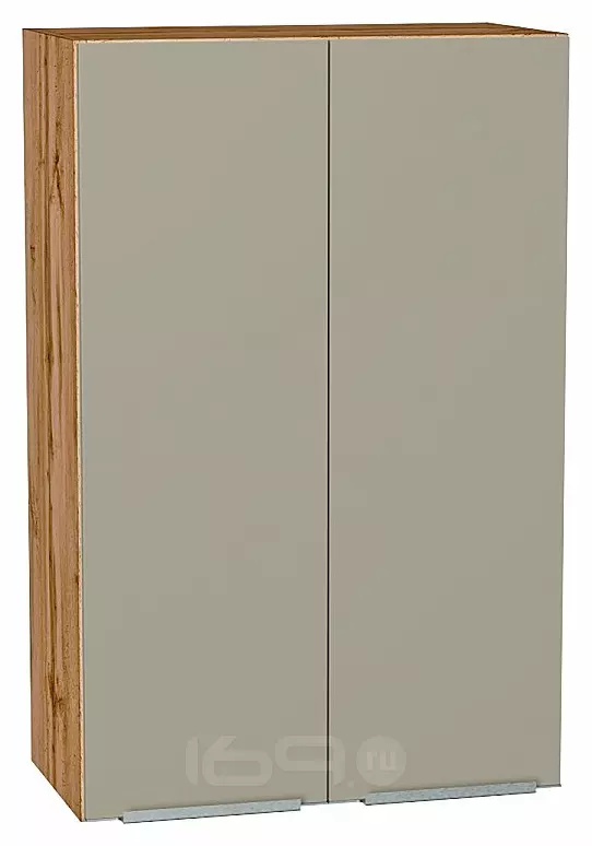 Шкаф верхний с 2-мя дверцами Фьюжн Silky Grey Дуб Вотан 920*600*320