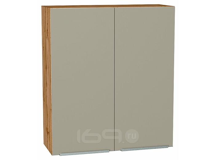 Шкаф верхний с 2-мя дверцами Фьюжн Silky Grey Дуб Вотан 920*800*320