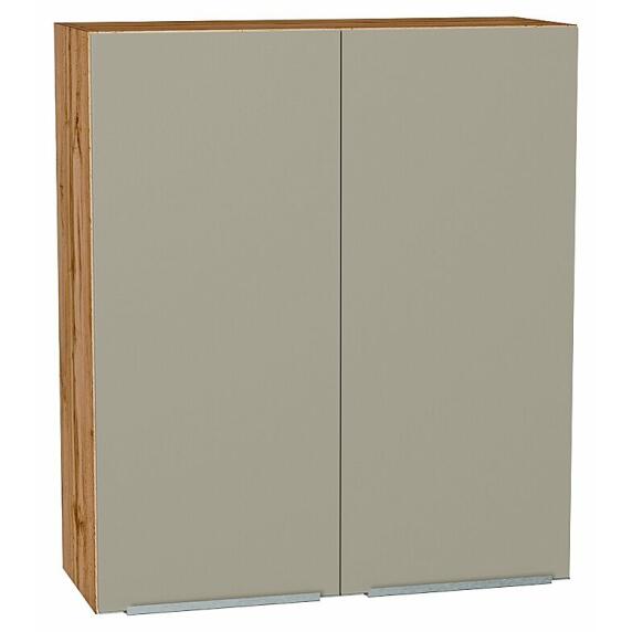 Шкаф верхний с 2-мя дверцами Фьюжн Silky Grey Дуб Вотан 920*800*320