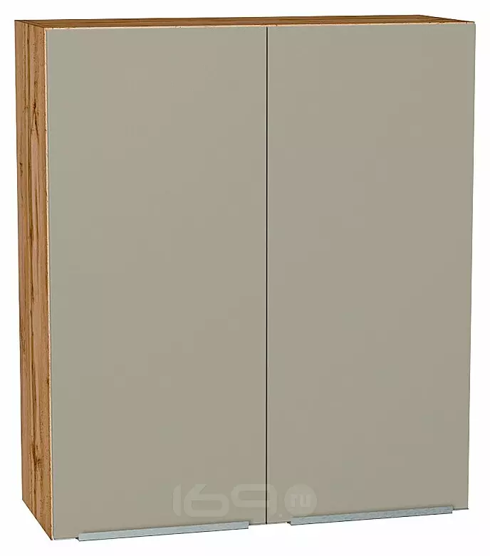 Шкаф верхний с 2-мя дверцами Фьюжн Silky Grey Дуб Вотан 920*800*320