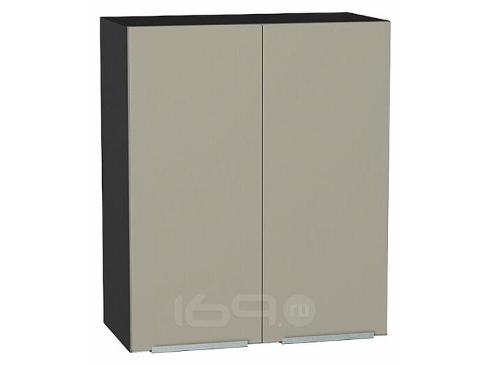 Шкаф верхний с 2-мя дверцами Фьюжн Silky Grey Graphite 716*600*320