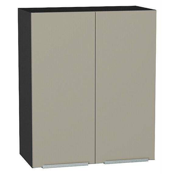 Шкаф верхний с 2-мя дверцами Фьюжн Silky Grey Graphite 716*600*320