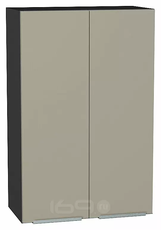 Шкаф верхний с 2-мя дверцами Фьюжн Silky Grey Graphite 920*600*320