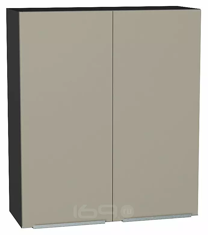Шкаф верхний с 2-мя дверцами Фьюжн Silky Grey Graphite 920*800*320