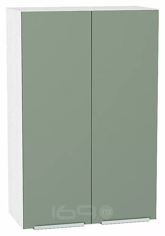 Шкаф верхний с 2-мя дверцами Фьюжн Silky Mint Белый 920*600*320