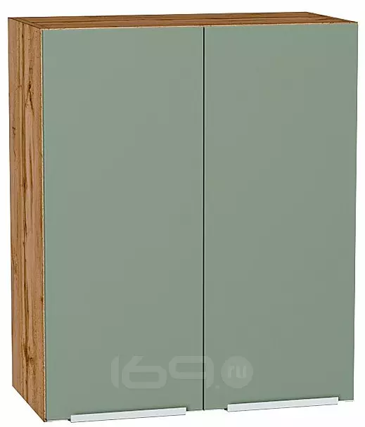 Шкаф верхний с 2-мя дверцами Фьюжн Silky Mint Дуб Вотан 716*600*320