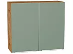 Шкаф верхний с 2-мя дверцами Фьюжн Silky Mint Дуб Вотан 716*800*320