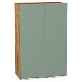 Шкаф верхний с 2-мя дверцами Фьюжн Silky Mint Дуб Вотан 920*600*320