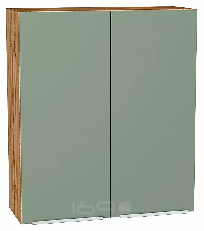 Шкаф верхний с 2-мя дверцами Фьюжн Silky Mint Дуб Вотан 920*800*320