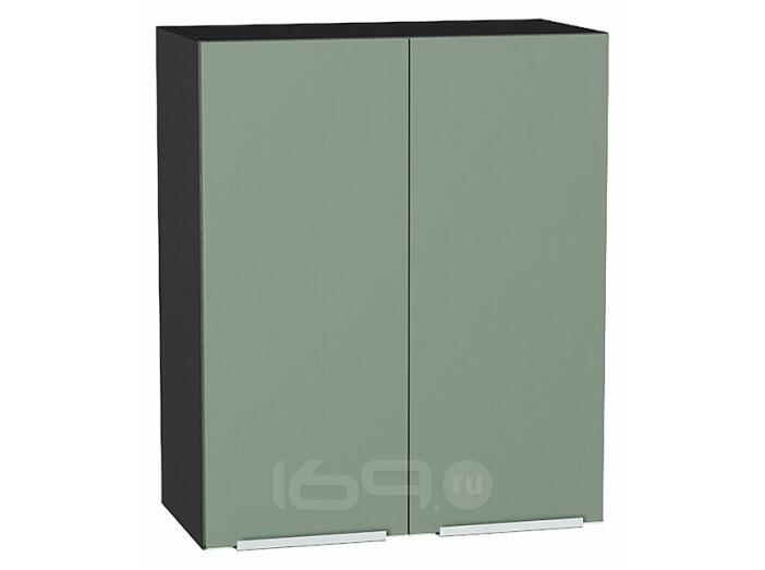 Шкаф верхний с 2-мя дверцами Фьюжн Silky Mint Graphite 716*600*320
