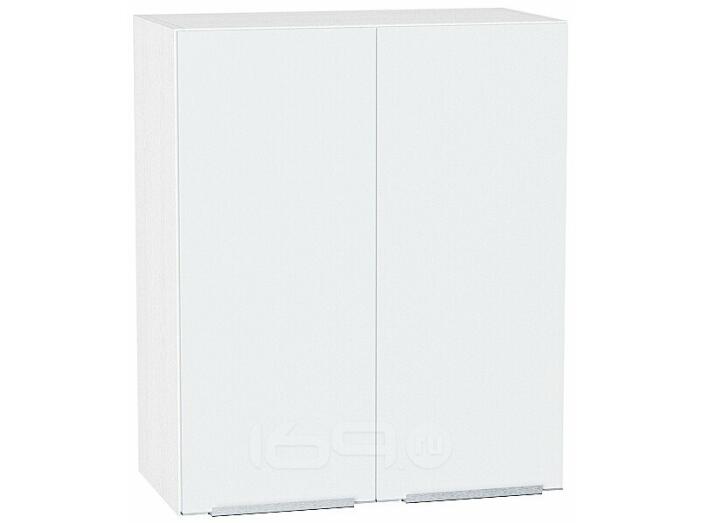 Шкаф верхний с 2-мя дверцами Фьюжн Silky White Белый 716*600*320