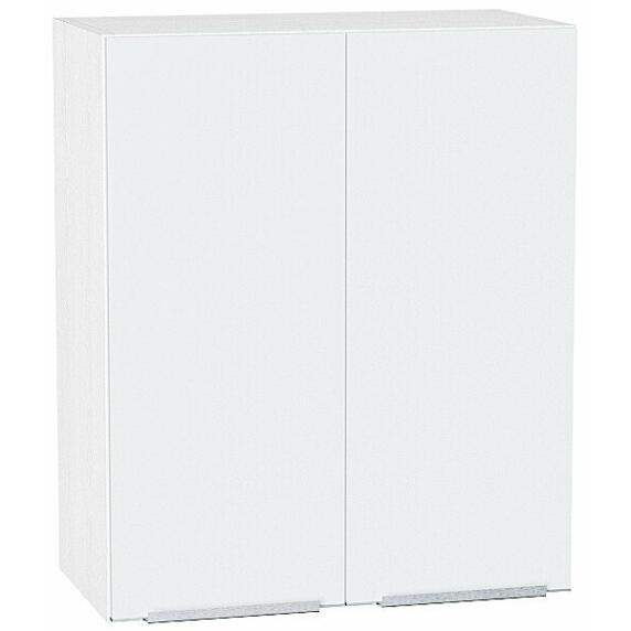 Шкаф верхний с 2-мя дверцами Фьюжн Silky White Белый 716*600*320