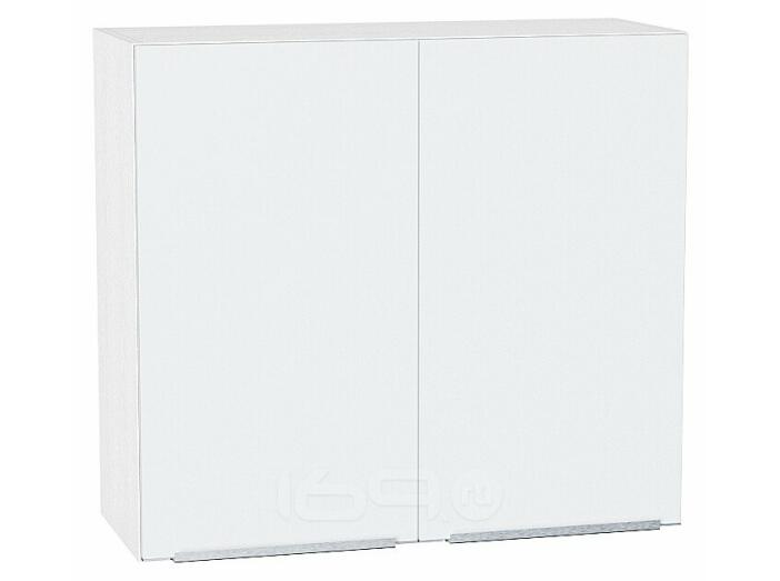 Шкаф верхний с 2-мя дверцами Фьюжн Silky White Белый 716*800*320
