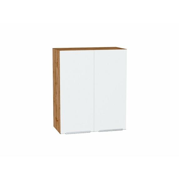 Шкаф верхний с 2-мя дверцами Фьюжн Silky White Дуб Вотан 716*600*320