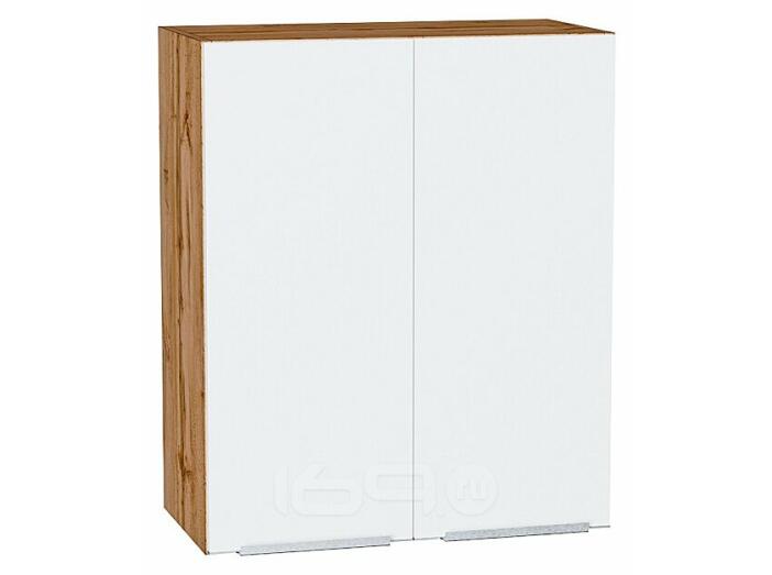 Шкаф верхний с 2-мя дверцами Фьюжн Silky White Дуб Вотан 716*600*320