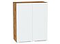Шкаф верхний с 2-мя дверцами Фьюжн Silky White Дуб Вотан 716*600*320