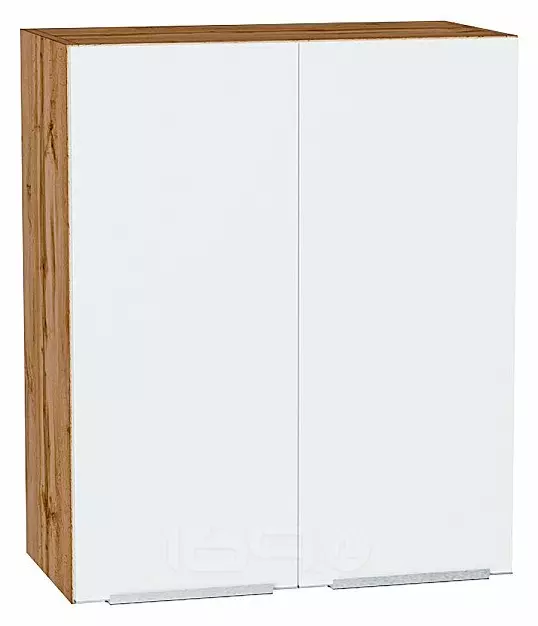 Шкаф верхний с 2-мя дверцами Фьюжн Silky White Дуб Вотан 716*600*320