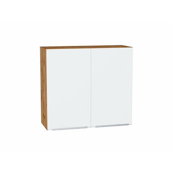 Шкаф верхний с 2-мя дверцами Фьюжн Silky White Дуб Вотан 716*800*320