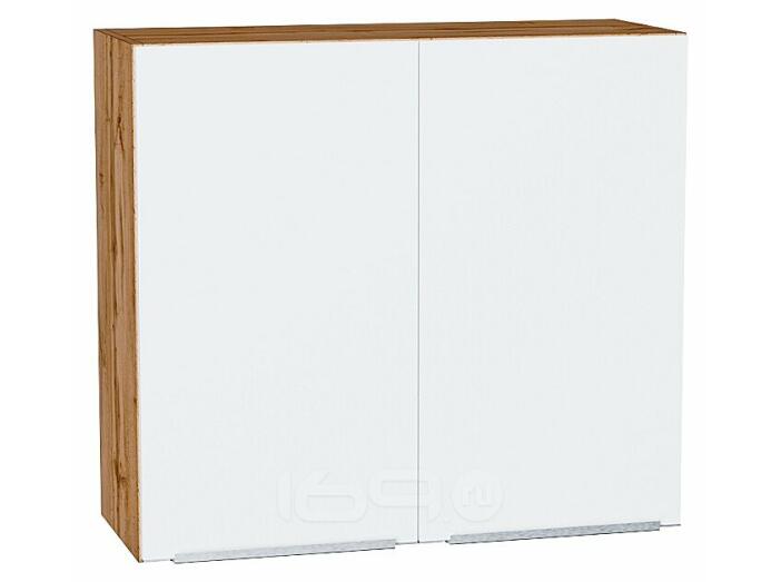 Шкаф верхний с 2-мя дверцами Фьюжн Silky White Дуб Вотан 716*800*320