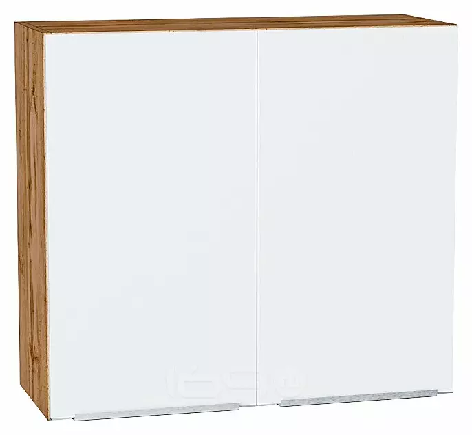 Шкаф верхний с 2-мя дверцами Фьюжн Silky White Дуб Вотан 716*800*320