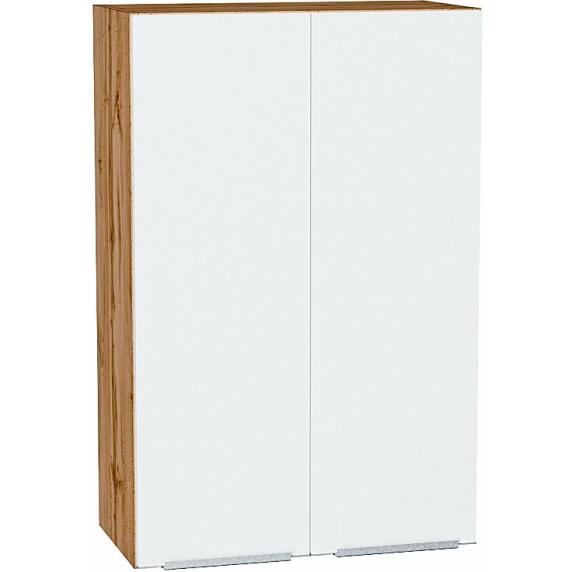 Шкаф верхний с 2-мя дверцами Фьюжн Silky White Дуб Вотан 920*600*320