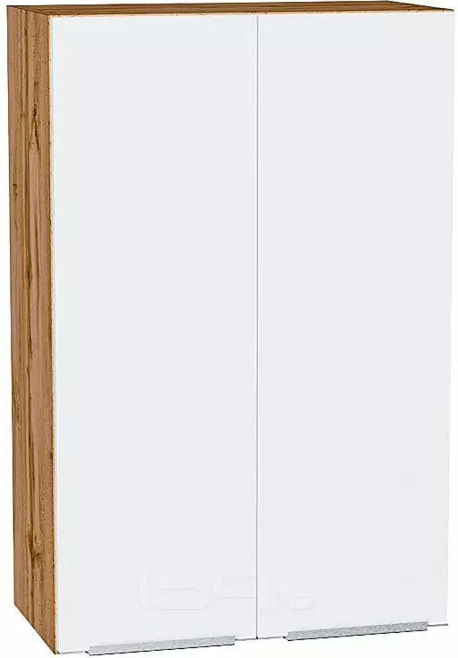 Шкаф верхний с 2-мя дверцами Фьюжн Silky White Дуб Вотан 920*600*320