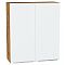 Шкаф верхний с 2-мя дверцами Фьюжн Silky White Дуб Вотан 920*800*320