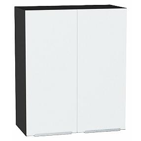 Шкаф верхний с 2-мя дверцами Фьюжн Silky White Graphite 716*600*320