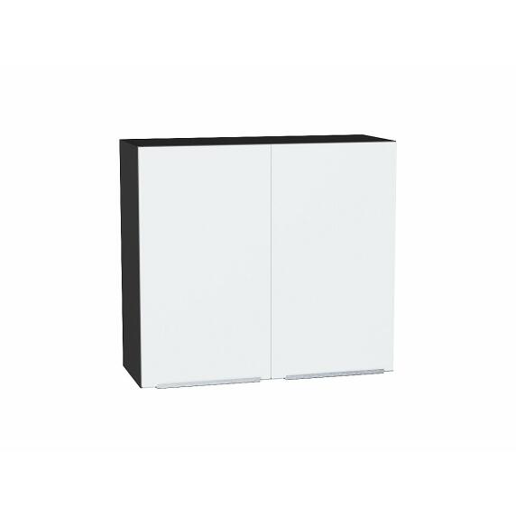 Шкаф верхний с 2-мя дверцами Фьюжн Silky White Graphite 716*800*320