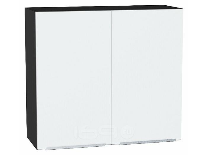 Шкаф верхний с 2-мя дверцами Фьюжн Silky White Graphite 716*800*320