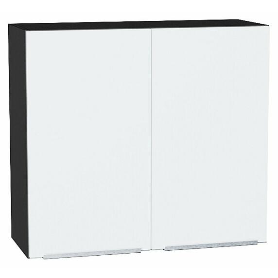 Шкаф верхний с 2-мя дверцами Фьюжн Silky White Graphite 716*800*320