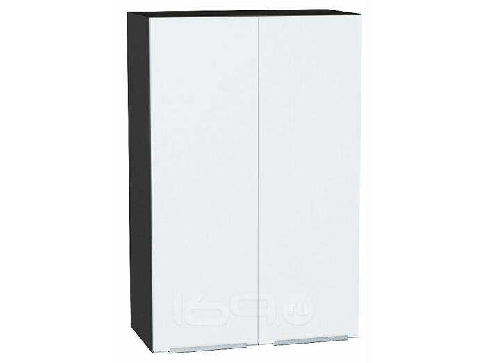 Шкаф верхний с 2-мя дверцами Фьюжн Silky White Graphite 920*600*320
