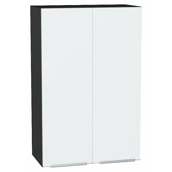 Шкаф верхний с 2-мя дверцами Фьюжн Silky White Graphite 920*600*320
