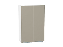 Шкаф верхний с 2-мя дверцами Фьюжн В 609 Silky Grey-Белый | 60 см