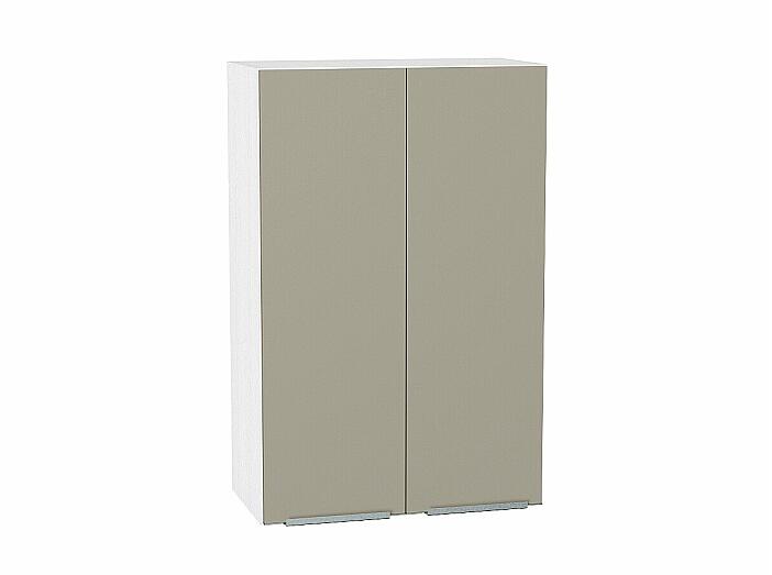 Шкаф верхний с 2-мя дверцами Фьюжн В 609 Silky Grey-Белый