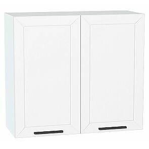 Шкаф верхний с 2-мя дверцами Глетчер Айленд Силк/Белый 716*800*318