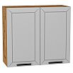 Шкаф верхний с 2-мя дверцами Глетчер Гейнсборо Силк/Дуб Вотан 716*800*318