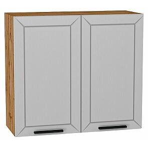 Шкаф верхний с 2-мя дверцами Глетчер Гейнсборо Силк/Дуб Вотан 716*800*318