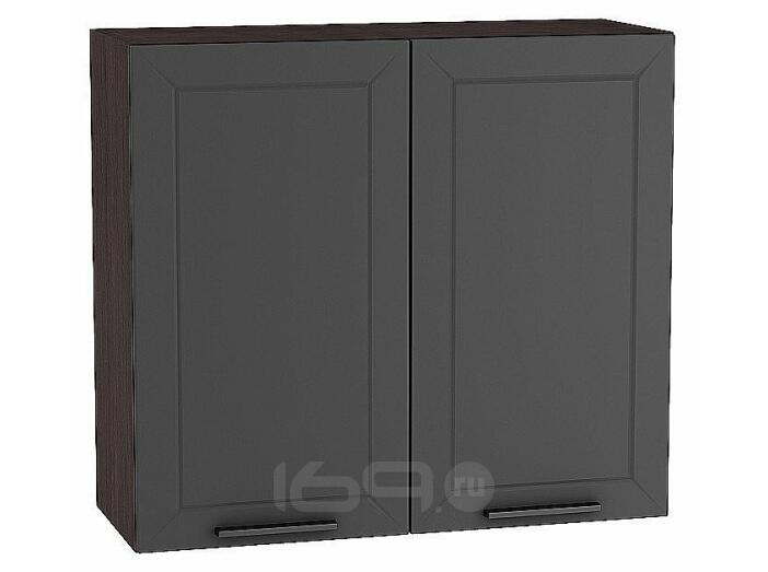 Шкаф верхний с 2-мя дверцами Глетчер Маренго Силк Graphite 716*800*318