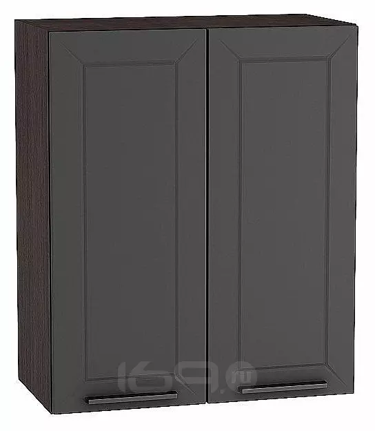 Шкаф верхний с 2-мя дверцами Глетчер Маренго Силк Graphite 716*600*318
