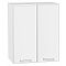 Шкаф верхний с 2-мя дверцами Квадро Белый/Белый 716*600*321